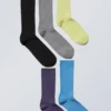 Pack de 5 calcetines acanalados – Mezcla multicolor