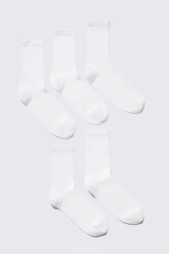 Pack de 5 calcetines deportivos – Blanco