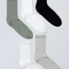 Pack de 5 pares de calcetines deportivos – Mezcla de caqui Pack de 5 pares de calcetines deportivos – Mezcla de caqui