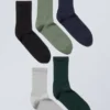 Pack de 5 pares de calcetines deportivos – Verde, negro, gris y azul marino Pack de 5 pares de calcetines deportivos – Verde, negro, gris y azul marino