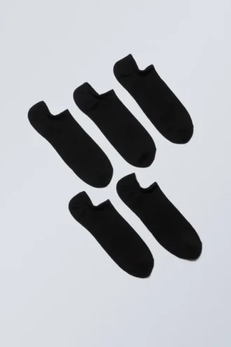 Pack de 5 pares de calcetines tobilleros – Negro