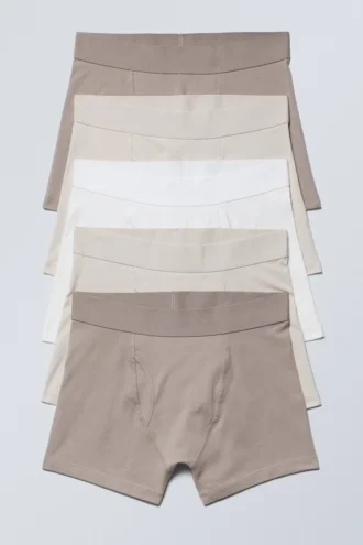 Pack de 5 slips bóxer – Mezcla de beige
