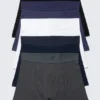 Pack de 5 slips bóxer – Negro/Blanco/Azul marino