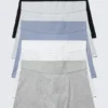 Pack de 5 slips bóxer – Negro/Gris/Azul/Blanco Pack de 5 slips bóxer – Negro/Gris/Azul/Blanco