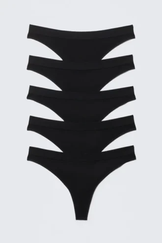 Pack de 5 tangas sin costuras – Negro
