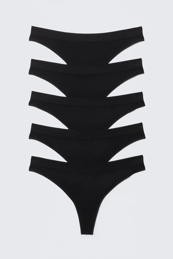 Pack de 5 tangas sin costuras – Negro Pack de 5 tangas sin costuras – Negro