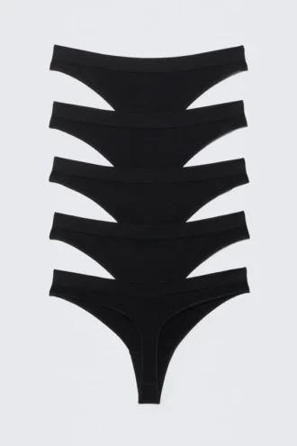 Pack de 5 tangas sin costuras – Negro