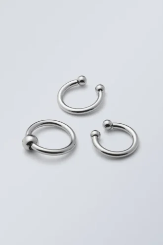 Pack de anillos Dot Ball – Plata