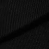 Pantalones acampanados con cintura acanalada y vuelta – Negro Pantalones acampanados con cintura acanalada y vuelta – Negro