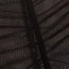 Pantalones acampanados de malla estampada – Marrón oscuro Pantalones acampanados de malla estampada – Marrón oscuro