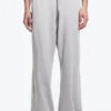 Pantalones anchos de algodón para estar por casa – Gris claro empolvado