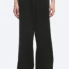 Pantalones anchos de algodón para estar por casa – Negro