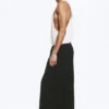 Pantalones anchos de algodón para estar por casa – Negro