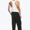 Pantalones anchos de algodón para estar por casa – Negro