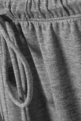 Pantalones anchos de lyocell sin cremallera – Gris jaspeado