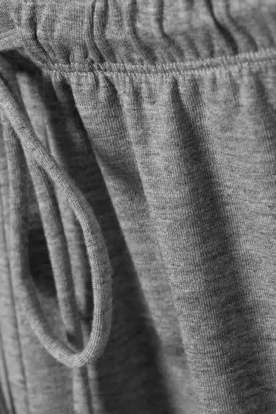 Pantalones anchos de lyocell sin cremallera – Gris jaspeado Pantalones anchos de lyocell sin cremallera – Gris jaspeado