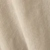 Pantalones anchos de talle bajo con efecto arrugado – Beige claro