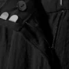 Pantalones anchos de talle bajo con efecto arrugado – Negro