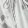 Pantalones anchos estampados sin cremallera – Blanco – Camuflaje