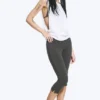 Pantalones capri de talle medio – Gris oscuro Pantalones capri de talle medio – Gris oscuro