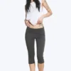 Pantalones capri de talle medio – Gris oscuro Pantalones capri de talle medio – Gris oscuro