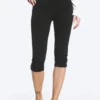 Pantalones capri de talle medio – Negro Pantalones capri de talle medio – Negro