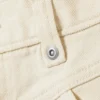 Pantalones capri de talle ultrabajo – Blanco apagado