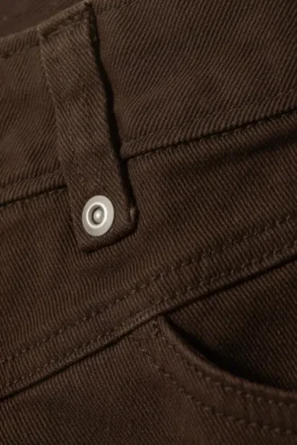 Pantalones capri de talle ultrabajo – Marrón oscuro
