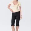 Pantalones capri entallados de talle bajo – Negro Pantalones capri entallados de talle bajo – Negro