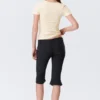 Pantalones capri entallados de talle bajo – Negro Pantalones capri entallados de talle bajo – Negro