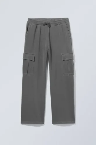 Pantalones cargo de jersey – Negro lavado