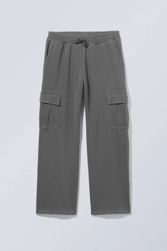 Pantalones cargo de jersey – Negro lavado Pantalones cargo de jersey – Negro lavado