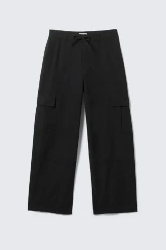 Pantalones cargo holgados de ripstop – Negro