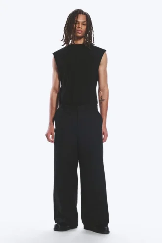 Pantalones chinos de corte holgado Emil – Negro