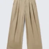 Pantalones chinos de sarga de algodón plisados oversize Otis – Beige Pantalones chinos de sarga de algodón plisados oversize Otis – Beige