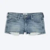 Pantalones cortos ajustados de vaquero de talle bajo – Azul fresco – Azul claro Pantalones cortos ajustados de vaquero de talle bajo – Azul fresco – Azul claro