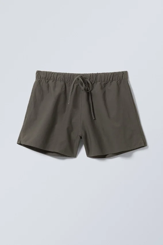 Pantalones cortos anchos lavados sin cremallera – Dark Mole Pantalones cortos anchos lavados sin cremallera – Dark Mole