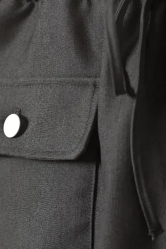Pantalones cortos cargo con cordón – Gris oscuro jaspeado
