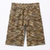 Pantalones cortos cargo de sarga de algodón de talle bajo – Rayas de tigre Pantalones cortos cargo de sarga de algodón de talle bajo – Rayas de tigre