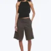 Pantalones cortos cargo holgados de talle bajo – Gris oscuro lavado Pantalones cortos cargo holgados de talle bajo – Gris oscuro lavado
