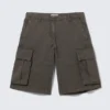 Pantalones cortos cargo holgados de talle bajo – Gris oscuro lavado Pantalones cortos cargo holgados de talle bajo – Gris oscuro lavado