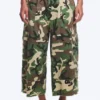 Pantalones cortos cargo largos de algodón – Camuflaje clásico Pantalones cortos cargo largos de algodón – Camuflaje clásico