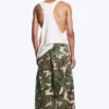 Pantalones cortos cargo largos de algodón – Camuflaje clásico Pantalones cortos cargo largos de algodón – Camuflaje clásico