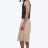 Pantalones cortos chino de corte holgado y talle medio – Beige Pantalones cortos chino de corte holgado y talle medio – Beige