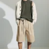 Pantalones cortos chinos de algodón – Beige claro apagado Pantalones cortos chinos de algodón – Beige claro apagado