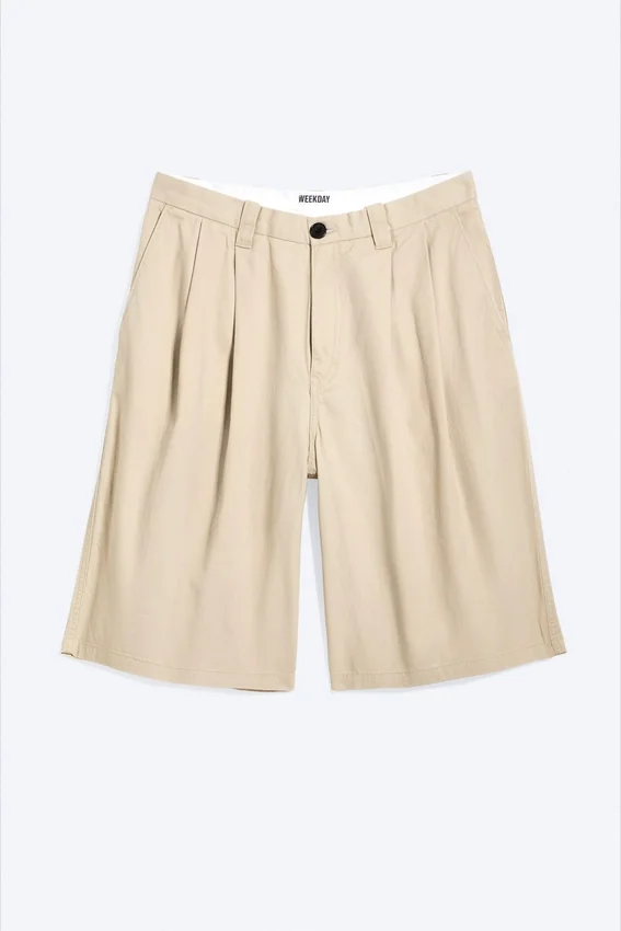 Pantalones cortos chinos de algodón – Beige claro apagado Pantalones cortos chinos de algodón – Beige claro apagado