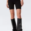 Pantalones cortos ciclistas ajustados de talle medio – Negro Pantalones cortos ciclistas ajustados de talle medio – Negro