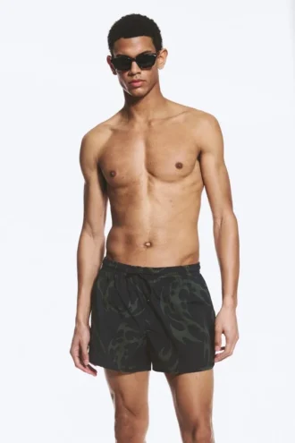 Pantalones cortos con estampados – Negro