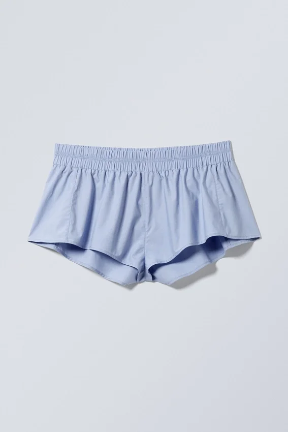 Pantalones cortos de algodón – Azul claro Pantalones cortos de algodón – Azul claro