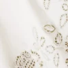 Pantalones cortos de algodón bordados hasta la rodilla – Blanco